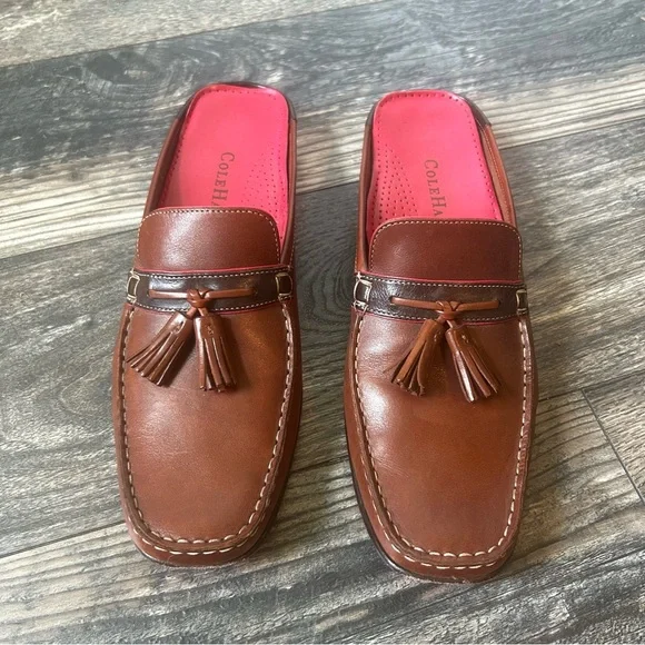 Cole Haan Slip On Leather Loafers With Tassels Size 9 s-l400.jpg main image 2